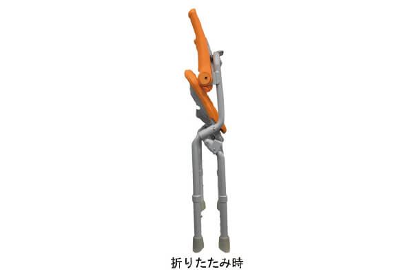 シャワーチェア Air ミドルSPワンタッチ(折りたたみ時)